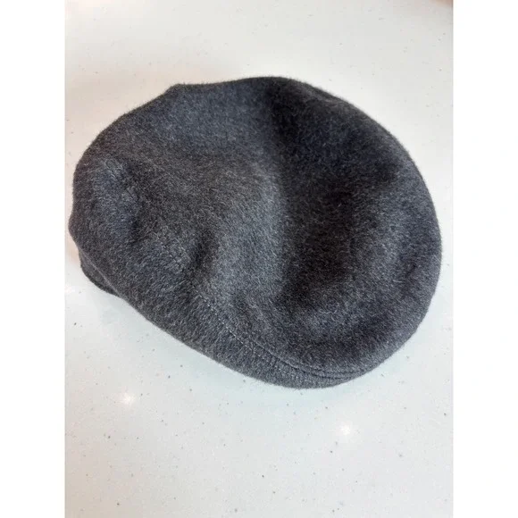 Seifter Associates Pure Cashmere Flat Cap Mens Medium Charcoal Gray Ivy Hat USA