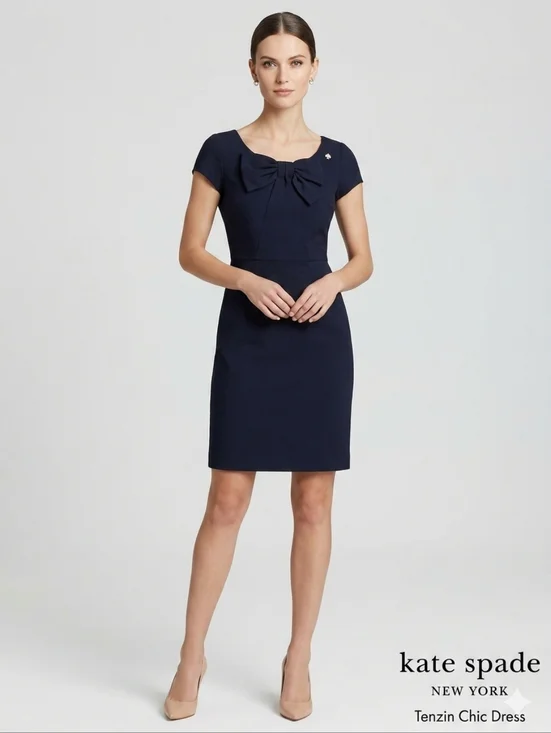 Kate spade new york tenzin Chic black small Feminine Preppy Dress