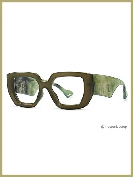 Vintage Oversized Square Retro Sunglasses UV Protection Luxury Big Frame