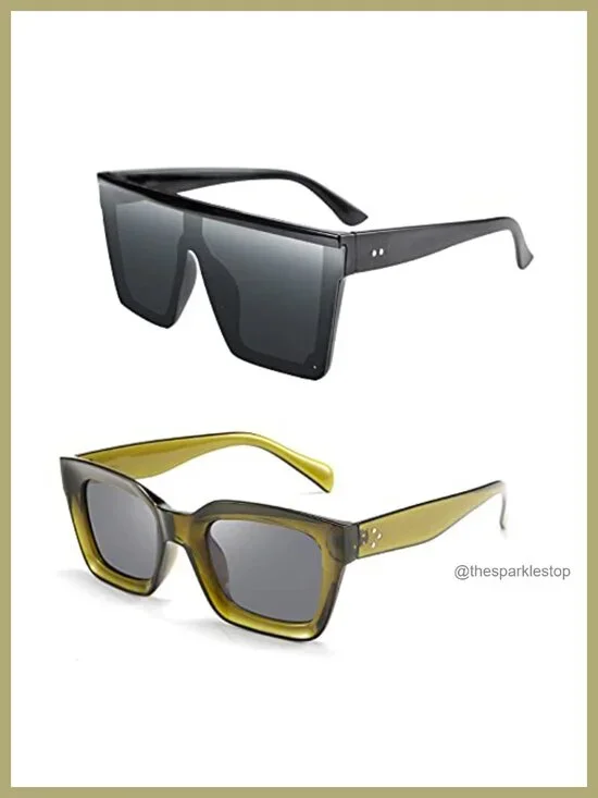 Oversized Square Sunglasses UV400 HD Lens
