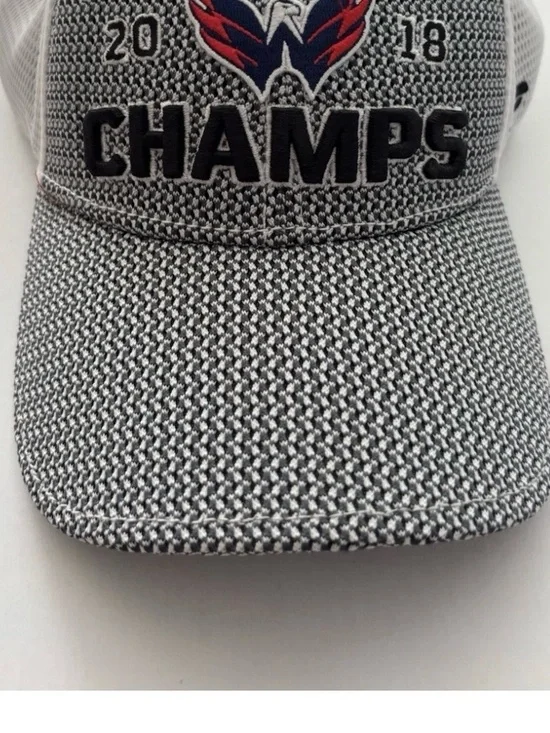 Fanatics Gray and Black CHAMPS Hat with Red/Blue Logo