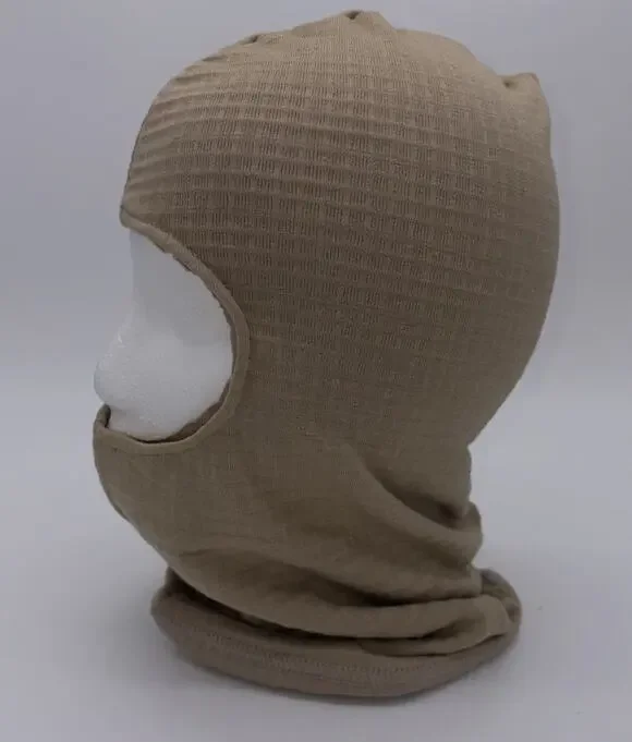 Grid-Texture Performance Balaclava – Tan/Beige Tactical Face Mask