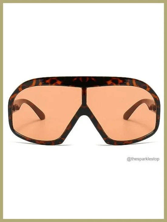 Oversized Square Sunglasses UV400 Vintage Punk Men Women Outdoor Shades