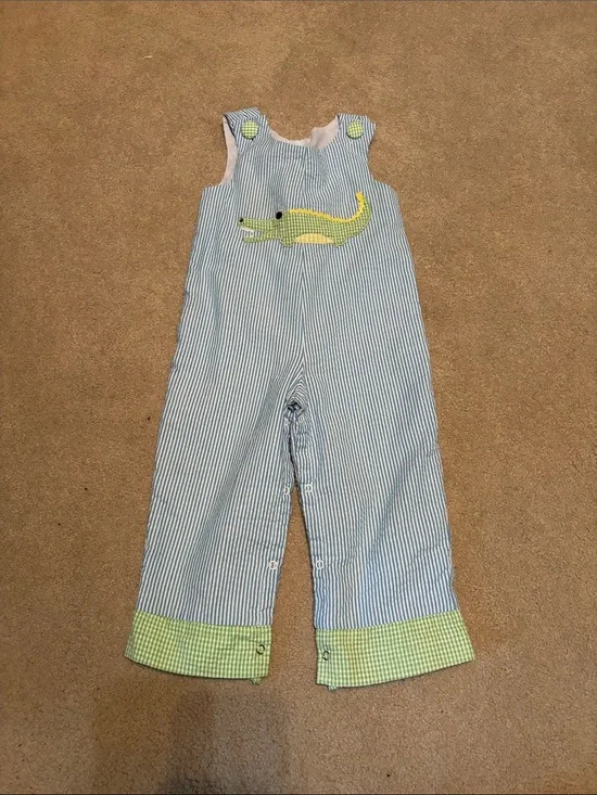 Alligator seersucker little boys outfit