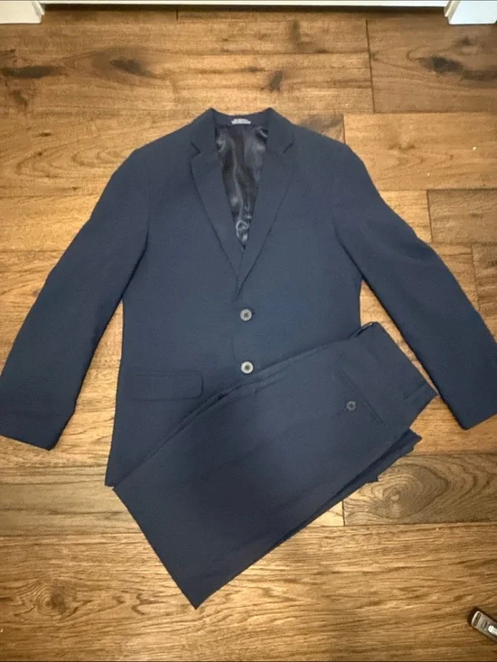 Classic Navy Boys size 12 Two-Piece Suit Blazer & Pants