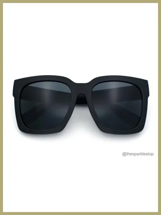Oversized Rectangular Sunglasses for Women UV400 Protection