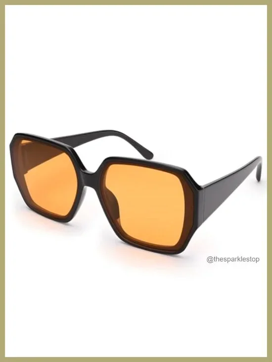 Oversized Square Sunglasses Women Trendy Big Wide 70s Shades UV400