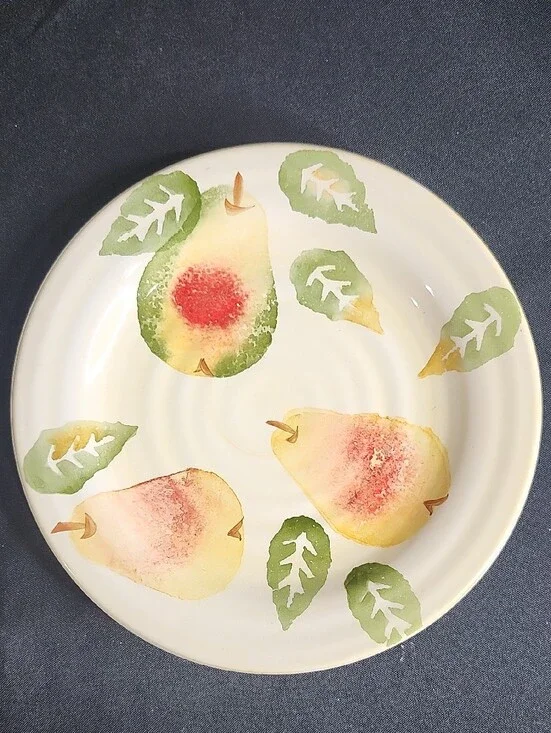 VTG Culinary Arts Studio Collection Hand Painted Pear Salad Plate 8.5