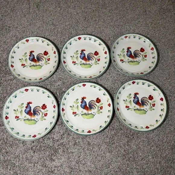 International Tableworks Provence Rooster Salad Plates 7.5