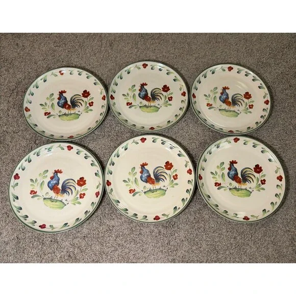 International Tableworks Provence Rooster Dinner Plates 11