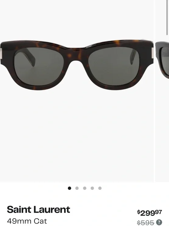 Saint Laurent Tortoiseshell Frame Black Lens Sunglasses