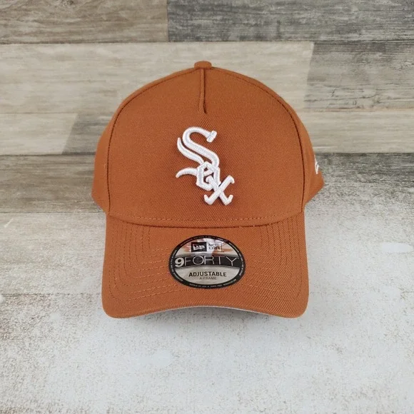 New Era 9Forty A-Frame Chicago White Sox Snapback Hat Earthy Brown & White
