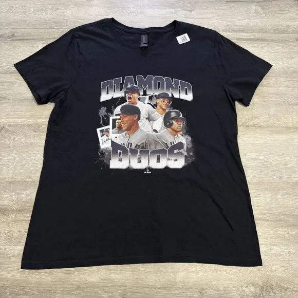 New York Yankees Shirt Aaron Judge Juan Soto Diamond Duos Women's Black Large
