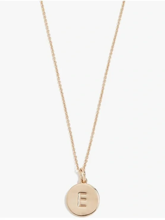 Kate Spade New York Initial Pendant Necklace E Gold