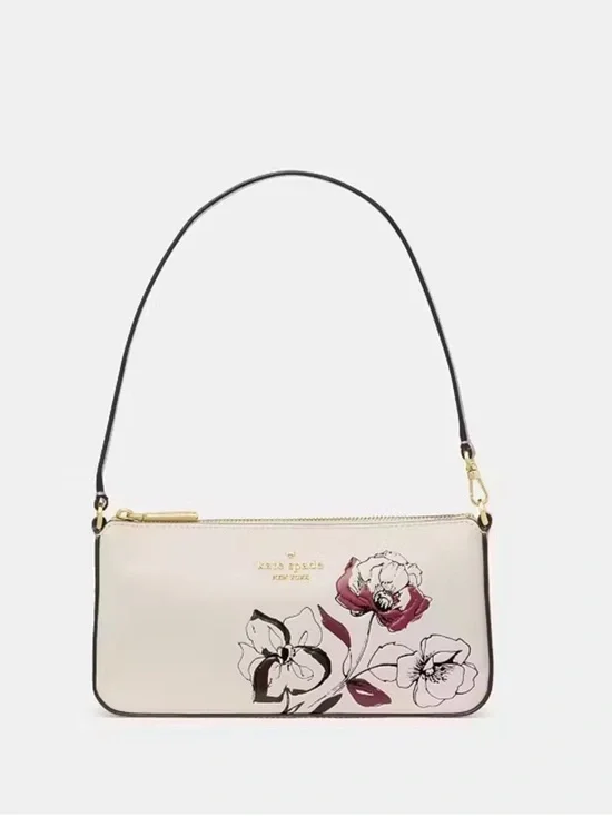 Kate Spade Gemini Floral Convertible Wristlet Shoulder Bag Cream