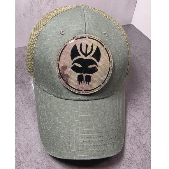 Highland Tactical Mens Olive Green‎ Ripstop Mesh Back Trucker Hat Snapback Cap