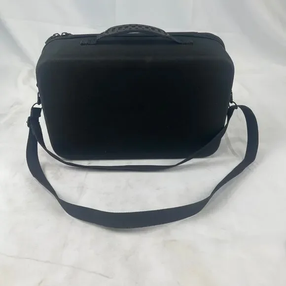 DOUBI Hard Shell Mini Projector Case Travel Bag Black Shoulder Strap Mesh Pocket