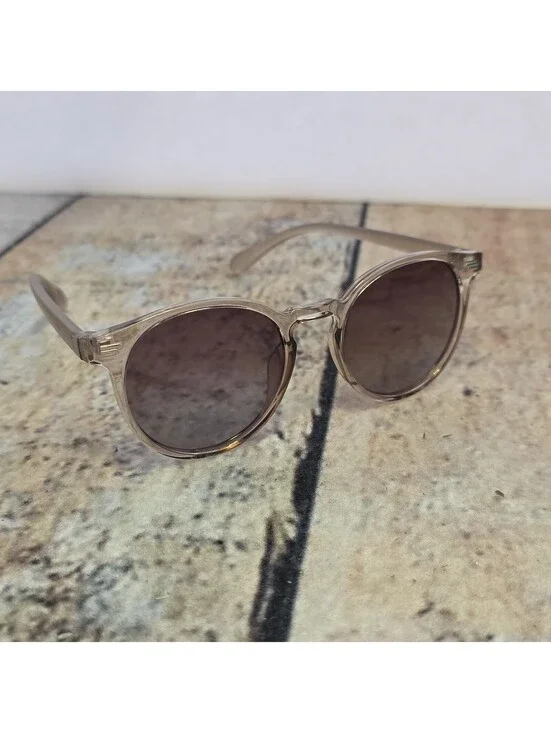 Giselle Polarized Sunglasses Clear Beige Taupe Round Cat 3 UV400 - PZ-GSL22709