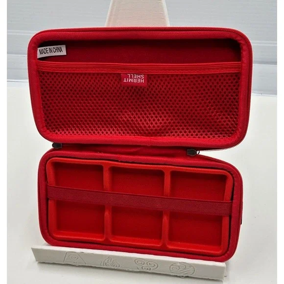 Hermitshell Red‎ Triple Hard Drive Case with Strap and Pockets