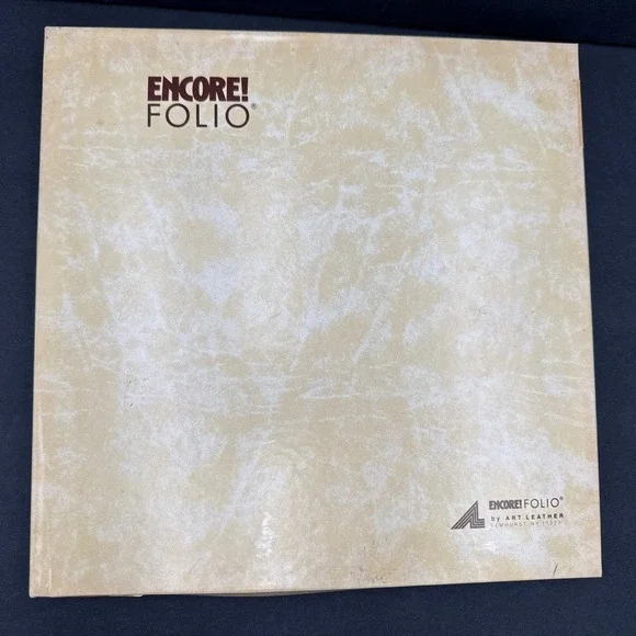 VTG‎ Art By Leather Encore Folio Fold Out Frames Brown Cognac 8 Photographs NIB