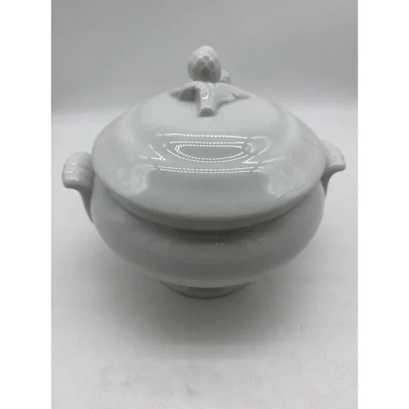 Beautiful white porcelain soup tureen