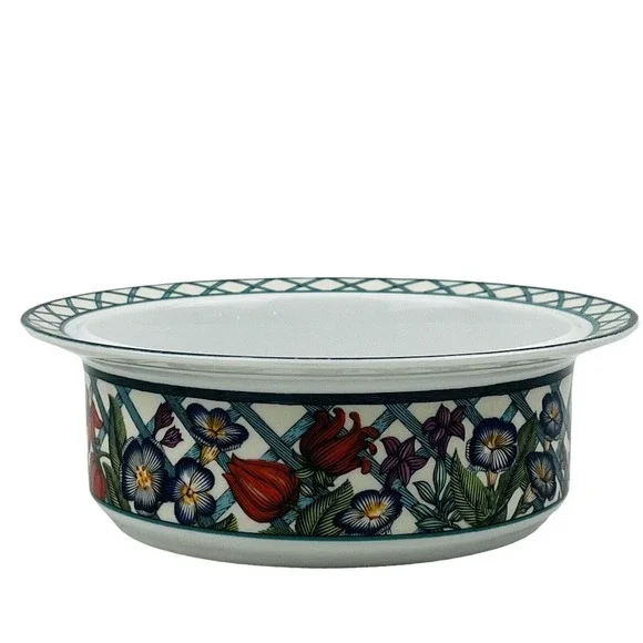 Dansk Nordic Garden Cereal Bowl Rim Fruit 6.75