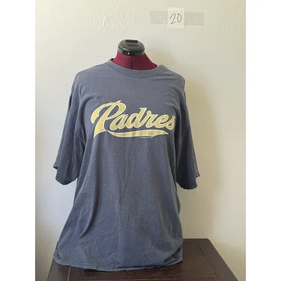 Vintage San Diego Padres Lee Sport Blue Graphic T Shirt Adult XL MLB Baseball