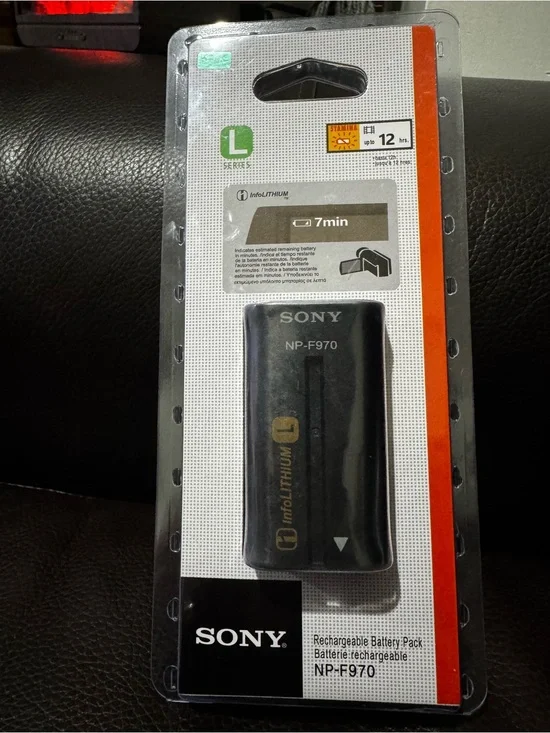 Sony Black NP-F970 Camera Battery Pack in Retail Packaging