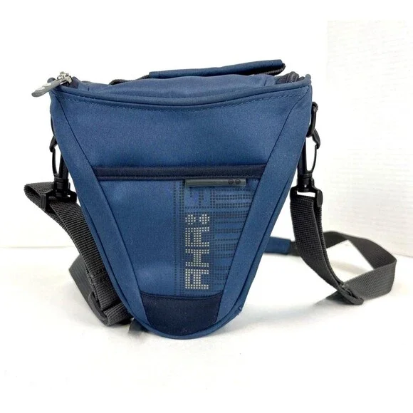 V-Shape Camera Bag Photo Bag Shoulder Bag in Blue
