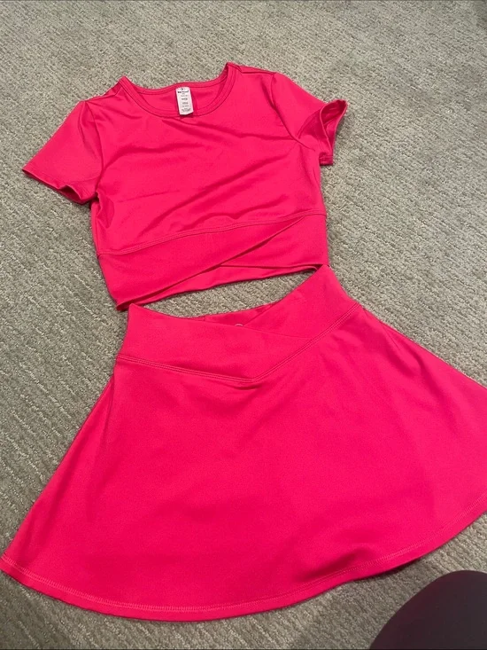 90 Degree By Reflex Kids Matching Set in Hot Pink