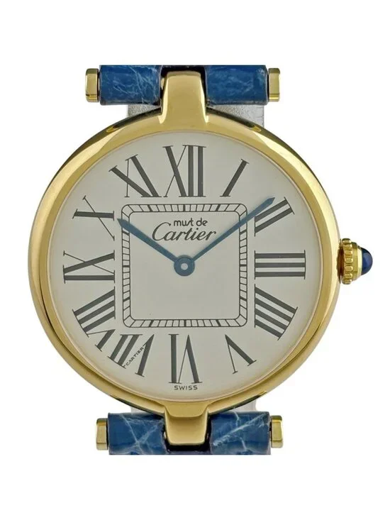 Cartier Must Vendome LM Watch Leather Quartz Silver