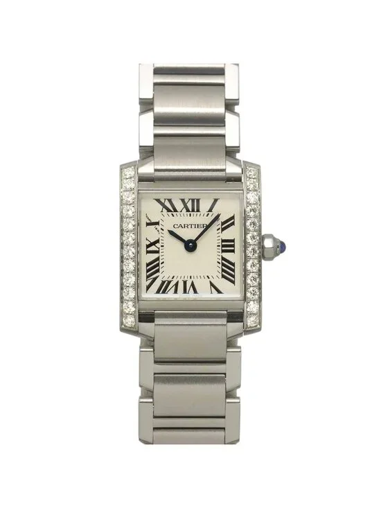 Cartier Tank Francaise SM Watch Diamond Bezel Quartz