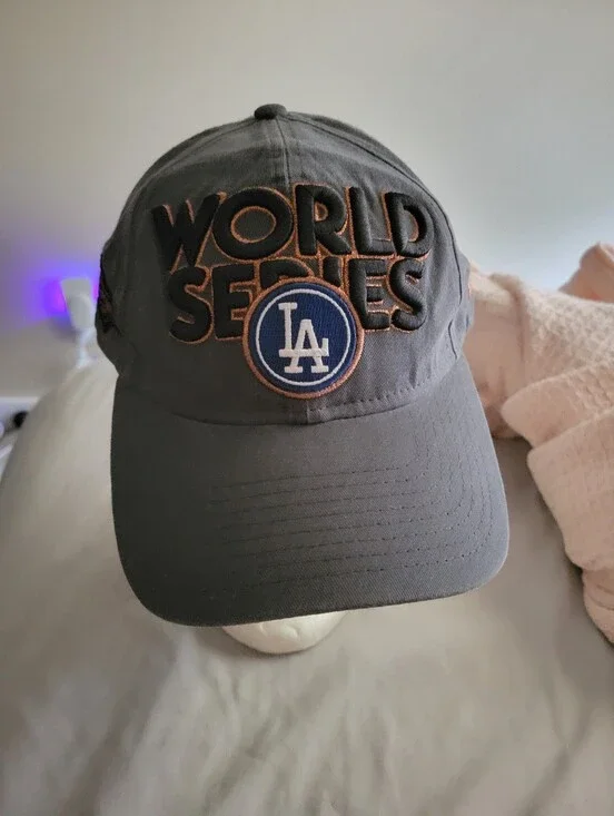 New Era Los Angeles Dodgers Gray World Series Cap with Blue and Brown Logo