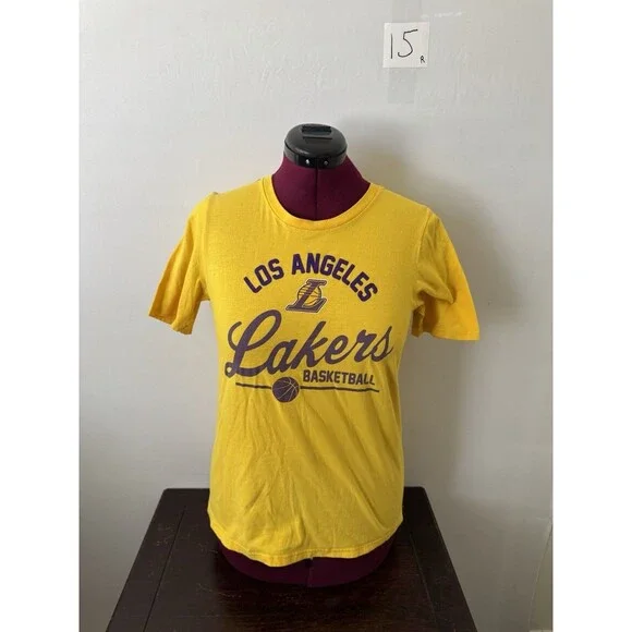LA Lakers Basketball T-Shirt — NBA Official — Youth XL (18/20) — Gold