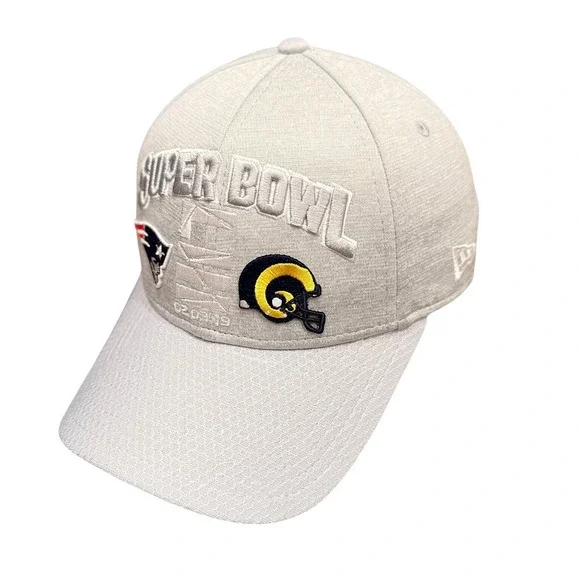 Patriots vs Rams Superbowl LIII New‎ Era 9Forty Hat Cap Strap Back Gray