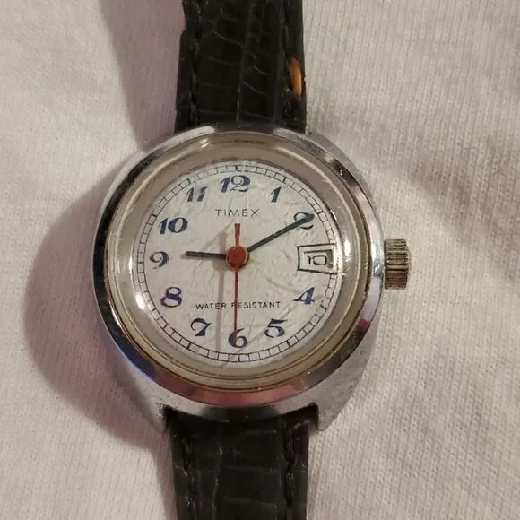 Vintage Rare‎ Vintage Timex Winding Mechanical Stainless Steel 1975 Ladies Watch