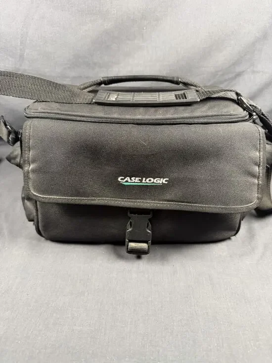 CaseLogic Canvas Medium Black Camera Bag Camcorder/Organizer Zipper Case Strap
