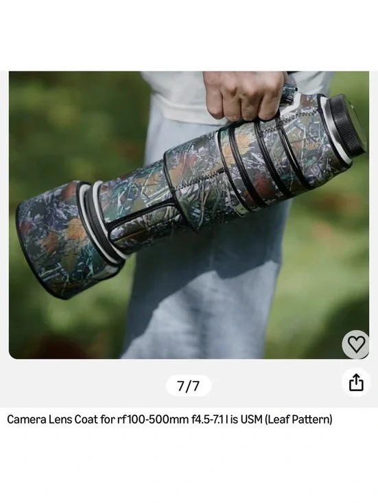 Camera Lens Coat Camouflage for Canon RF 100-500mm f/4.5-7.1L IS USM Leaf