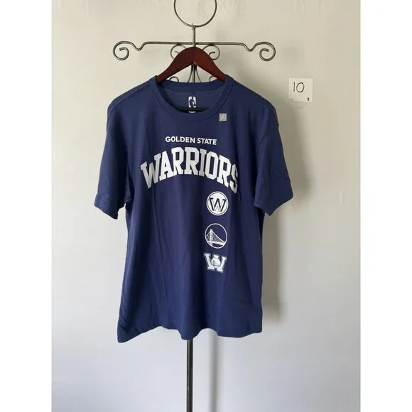 Golden State Warriors NBA Basketball Blue Graphic T Shirt Mens Medium