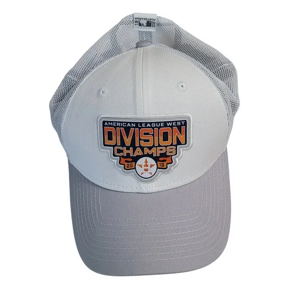 New Era 9FORTY Houston Astros 2019 AL West Champs Hat Mens OSFM Grey White