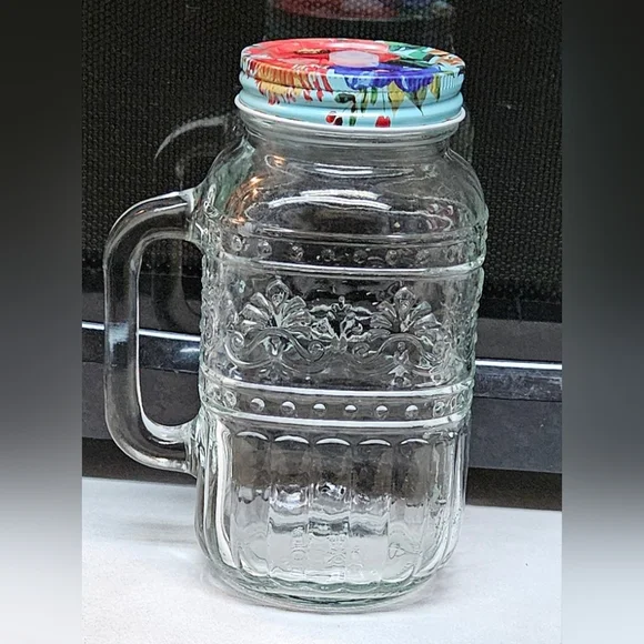 The Pioneer Woman Clear 32oz Mason Jar with Handle