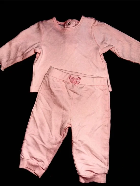 Girls Pink Two-Piece Pajama Set