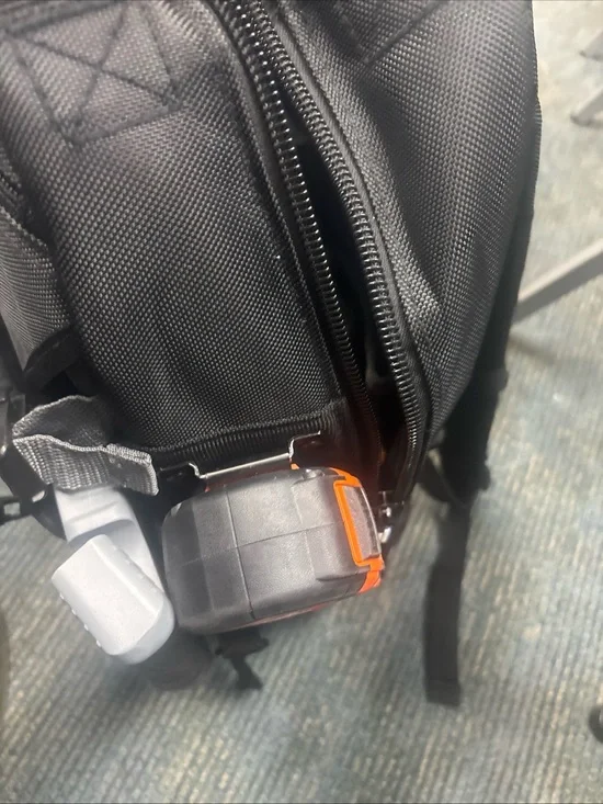 Black Camera Backpack with Orange-Trim Accessory - Unbranded