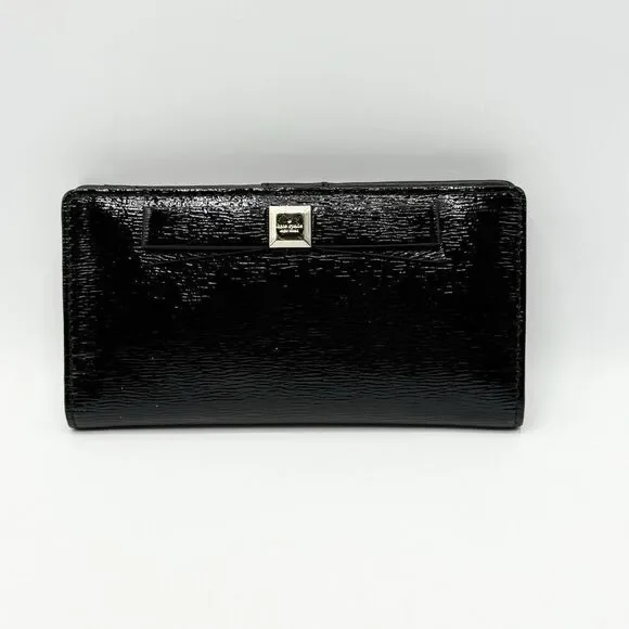 Kate Spade Montford Park Nisha Wallet in Black Patent Leather