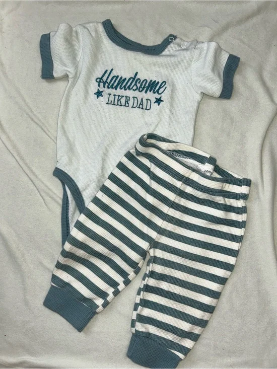 Tahari White and Teal Kids Matching Set