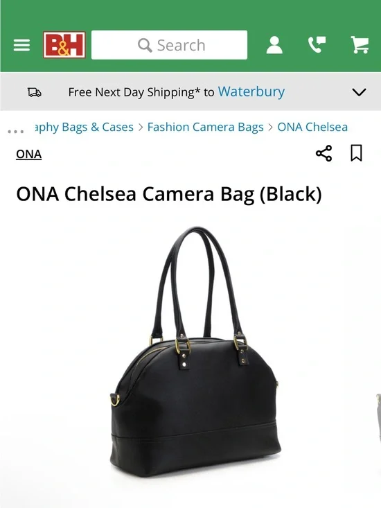 ONA The Chelsea Camera Laptop Dome Bowler Padded Bag Black Leather