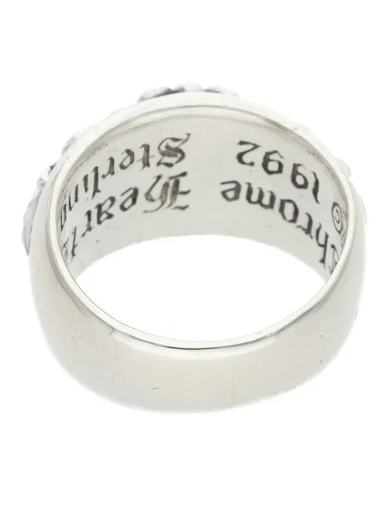Chrome Hearts Flrl Crs Floral Cross Silver Ring