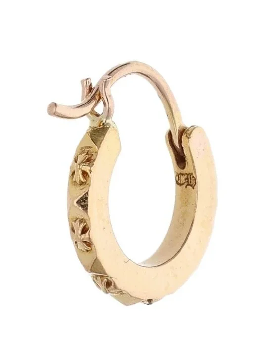 Chrome Hearts 22k Tfp Goldop Gold Earrings