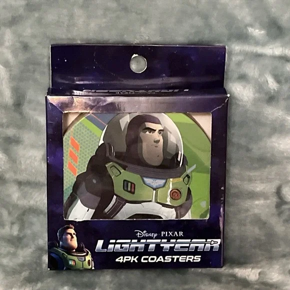 Disney‎ Pixar Buzz Lightyear Cup/Drink Coasters - Set/4 Coasters