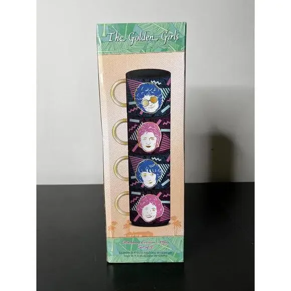 Golden Girls “Stay Golden” NIB 2007 Metallic Mug‎ Set